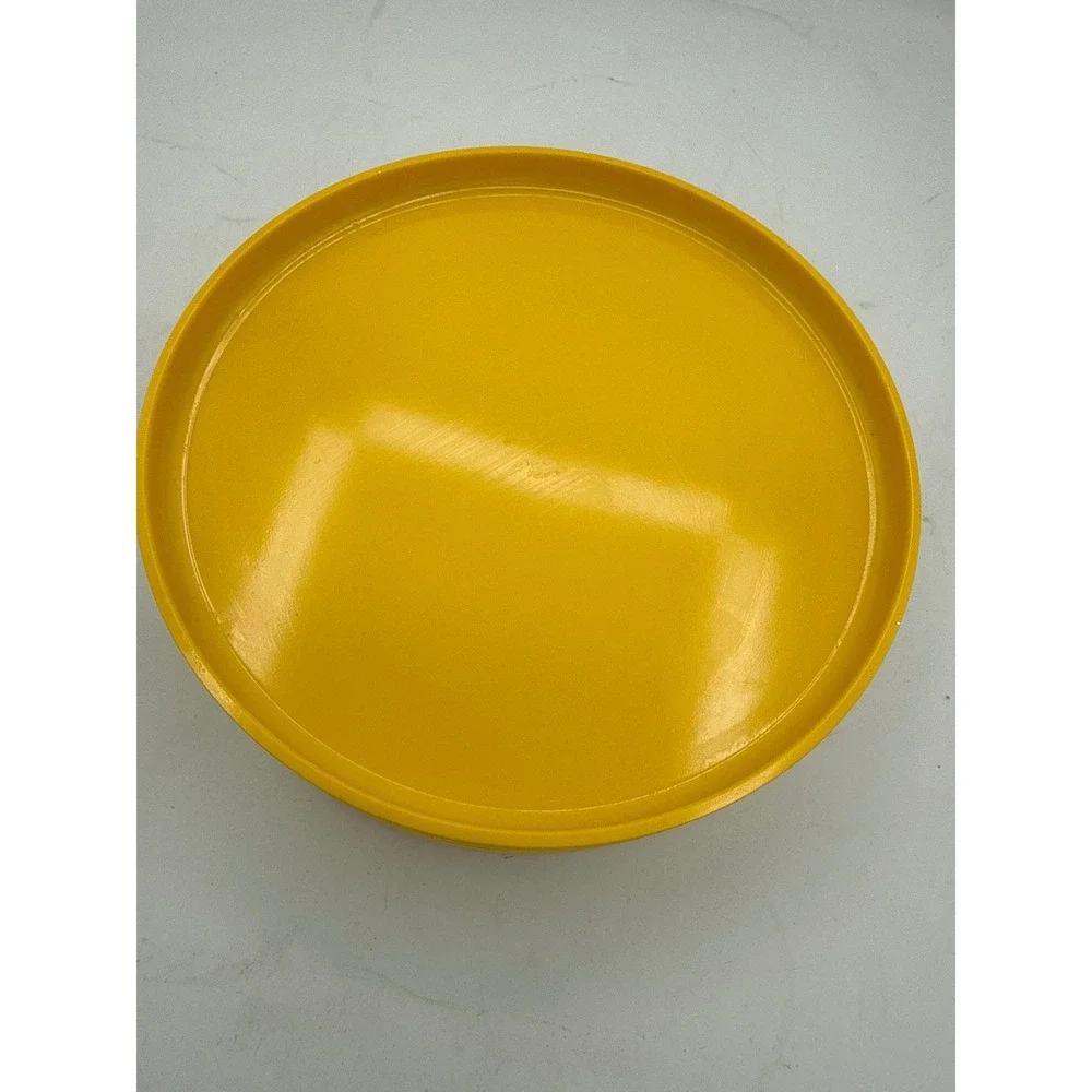 Vintage Heller Yellow Stacking Plates Set of 4 Massimo Vignelli MCM Melamine